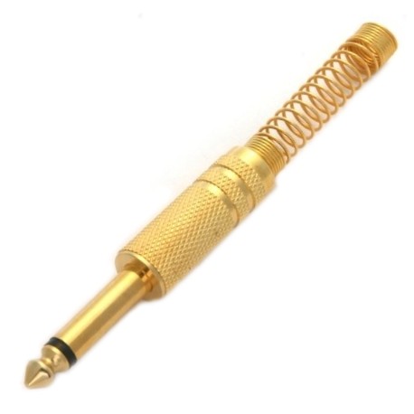 Maschio 6,3mm mono nichel/dorato