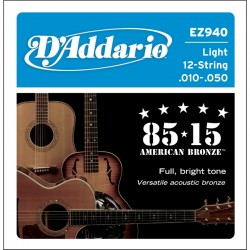 D'ADDARIO EZ940 - SET CHITARRA ACUSTICA 12 CORDE 