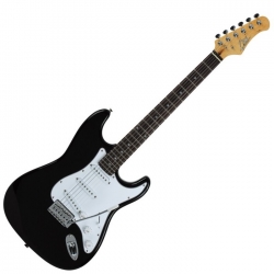 S-300 STRATOCASTER ELECTRIC GUITAR - BLACK