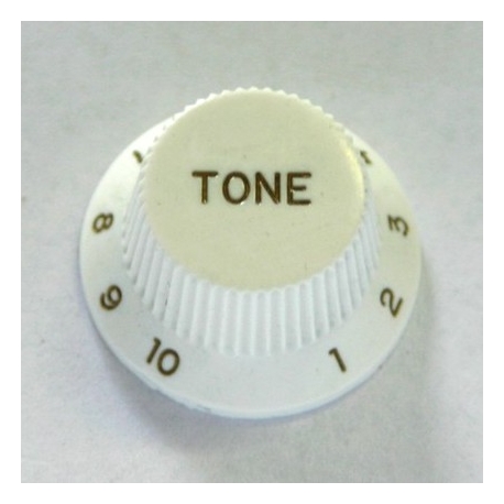 MANOPOLA PLASTICA BIANCA TONE TIPO STRATOCASTER