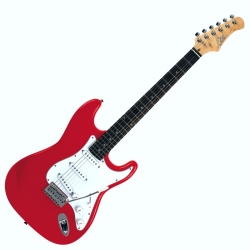 S-300 ELETTRICA TIPO STRATOCASTER RED CHROME