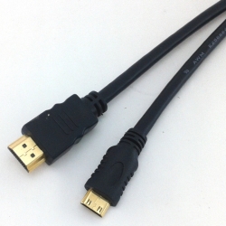 Cavo HDMI/MINI HDMI 30AWG V1.4 cont. dorati Mt.1,5