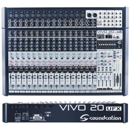 SOUNDSATION VIVO-20UFX MIXER con effetti digitali e USB