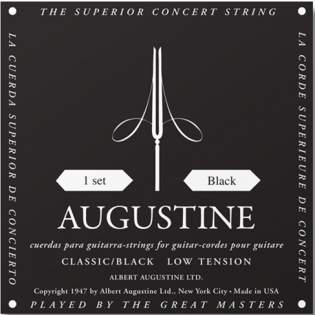 AUGUSTINE CLASSIC/BLACK Low Tension - Set Corde Nylon