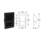 Maniglia incasso rettangolare in metallo 220x162x60mm