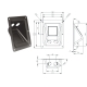 Vaschetta nera in metallo fori per XLR / Speakon 170x140x56mm