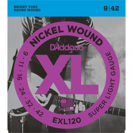 D'ADDARIO EXL120 - ELECTRIC GUITAR 6 STRINGS SET - SUPER LIGHT