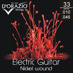 D'ORAZIO Electric guitar 6 strings set - Nickel Wound 010/046