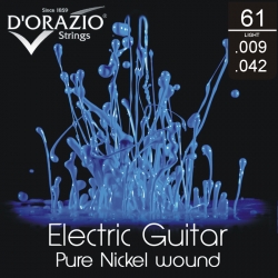 D'ORAZIO Electric guitar 6 strings set - Pure Nickel 009/042