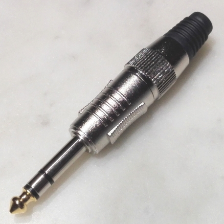 Maschio 6,3mm stereo prof.le nichel capp. metallo