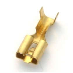 Faston femmina 6,3mm in ottone c/dente - Conf. 200pz