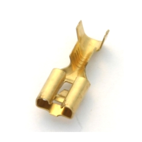 Faston femmina 6,3mm in ottone c/dente - Conf. 200pz