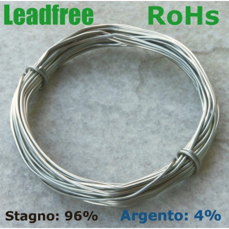 Conf. 5M stagno 4% Argento Ø 1mm 