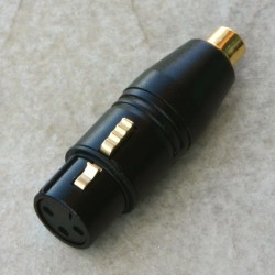 Adattatore F.XLR/F.RCA nero contatti dorati