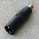 Adattatore M. XLR / F. rca nero contatti dorati