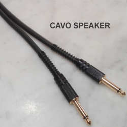 Cavo speaker con 2 maschi 6,3mm neri/dorati