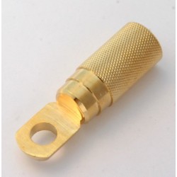 Terminale occhiello in metallo dorato per cavo fino a 25mmq