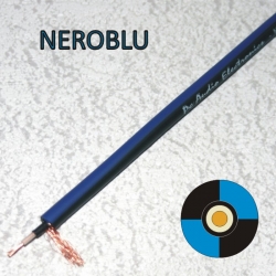 Cavo noiseless Ø 6,3mm - Bicolore BLU/NERO al metro 