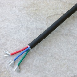 Cavo Video 75 Ohm 3 poli RGB Ø 8mm nero 