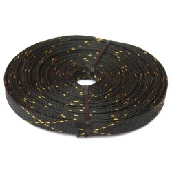 Guaina trecciata nera+spirale oro ø 12mm 