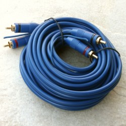 Cavo blue Ã˜ 5+2+5mm 4M rca dorati + cavo remote