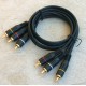 Cavo A/V Ø 6+4+4mm 6M rca dorati Mt. 0,70