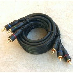 Cavo RGB Ø 6+6+6mm 6M rca dorati Mt. 1,5