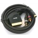 Cavo scart S-Video +2M rca dorato. Mt. 2