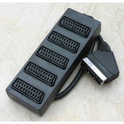 Sdoppiatore scart 1 spina 5 prese