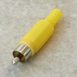 Maschio rca volante nichel/pvc giallo