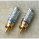 Coppia maschi rca dorati/cromo Ã˜ 6,3mm