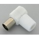 Femmina antenna TV 90Â° a vite nichel/pvc bianco
