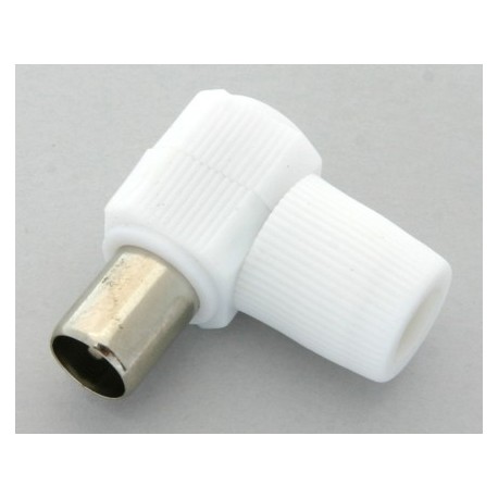 Maschio antenna TV 90Â° a vite nichel/pvc bianco