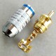 Coppia maschi rca dorati/cromo Ã˜ 6,3mm