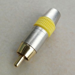Maschio RCA dorato/nickel per cavo 6/7mm