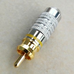 Coppia maschi rca dorati/cromo Ã˜ 6,3mm