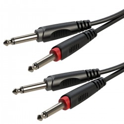 AUDIO CABLE 2 x 6,3MM PLUGS / 2 x 6,3MM PLUGS 6M